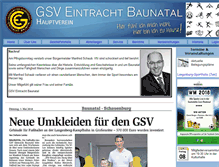 Tablet Screenshot of eintracht-baunatal.de